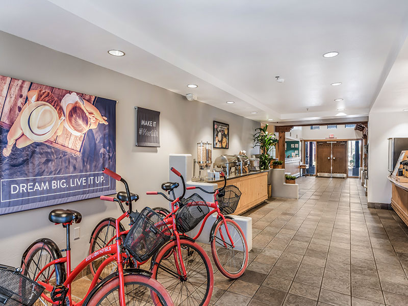 bikes in lobby