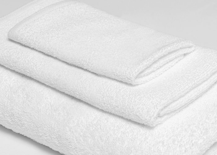 Bath towels stacked