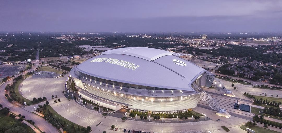 AT&T Stadium building aerial view