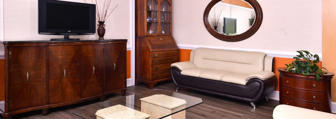 Comfy lobby sofa with flatscreen TV